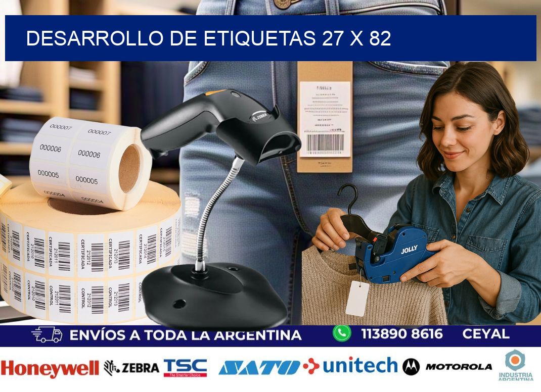 Desarrollo de etiquetas 27 x 82