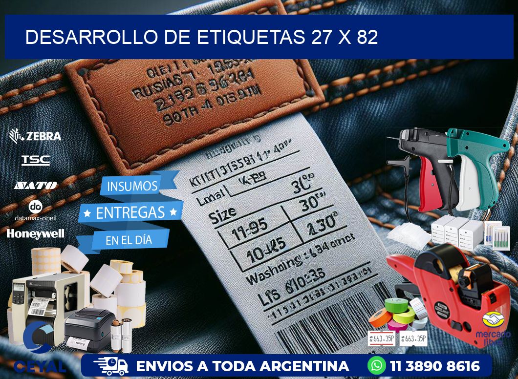 Desarrollo de etiquetas 27 x 82