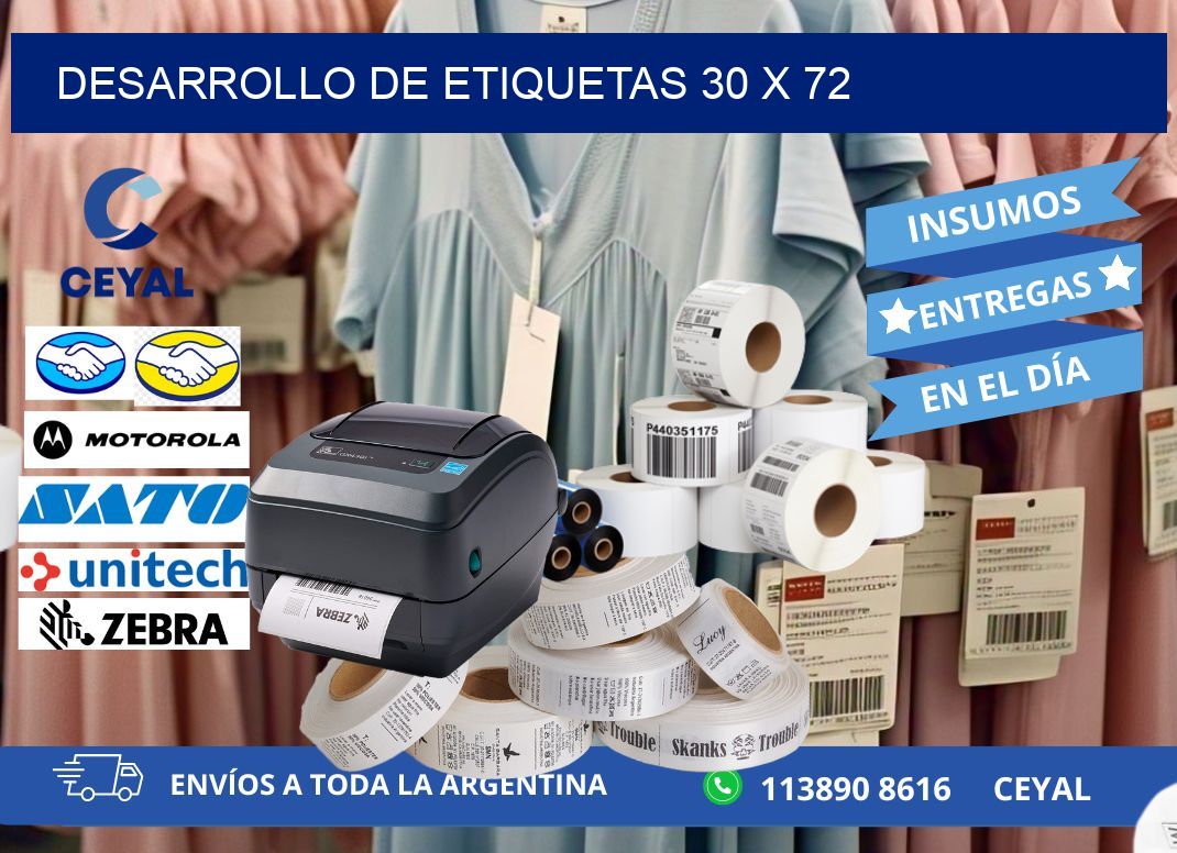 Desarrollo de etiquetas 30 x 72
