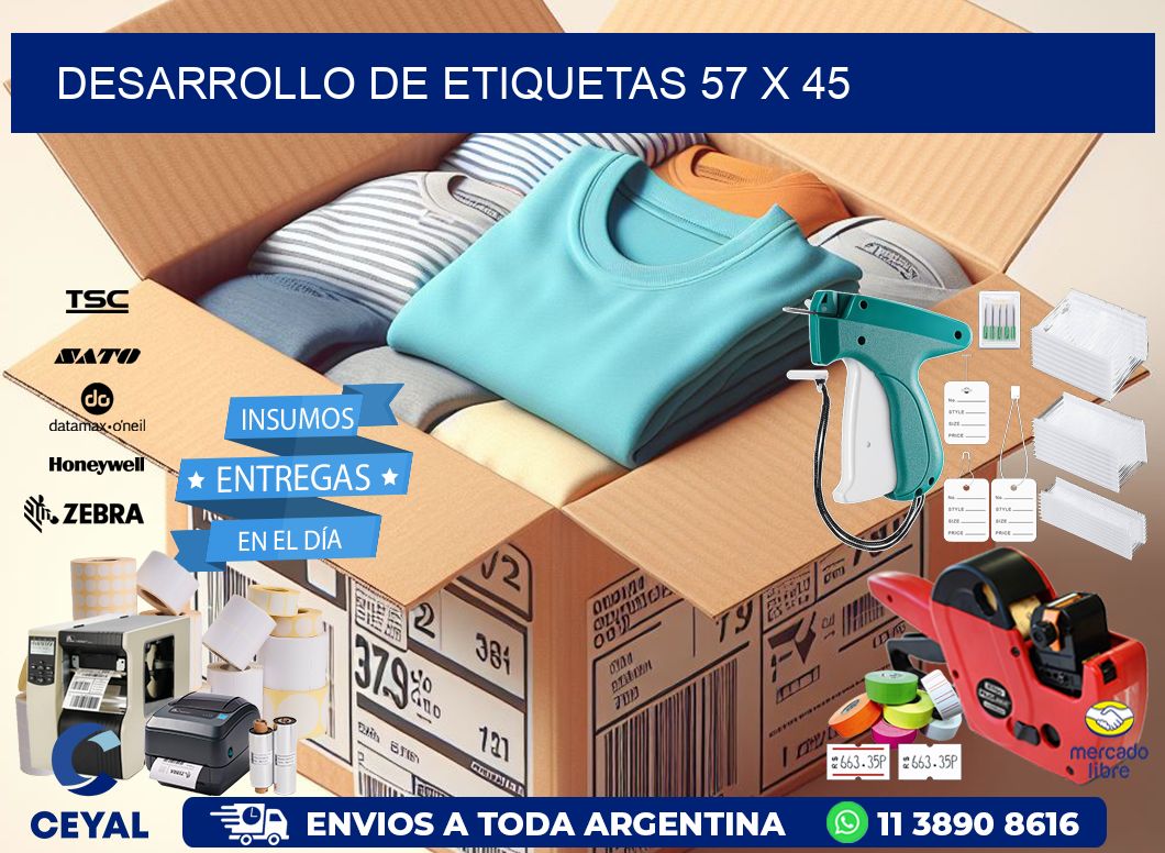 Desarrollo de etiquetas 57 x 45
