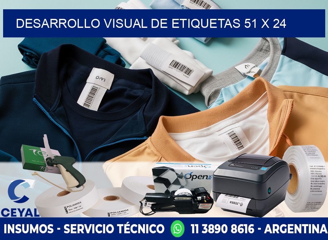 Desarrollo visual de etiquetas 51 x 24