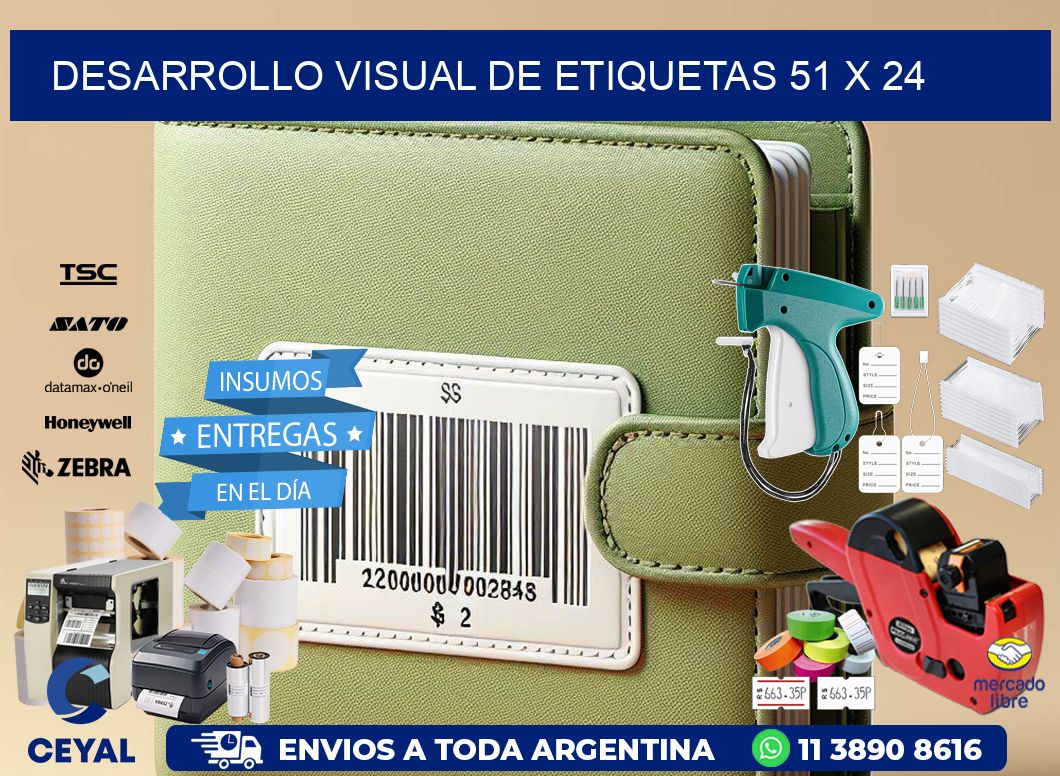 Desarrollo visual de etiquetas 51 x 24
