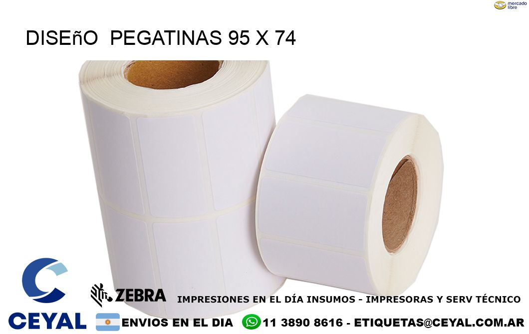Diseño  PEGATINAS 95 x 74