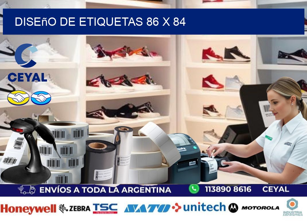 Diseño de etiquetas 86 x 84