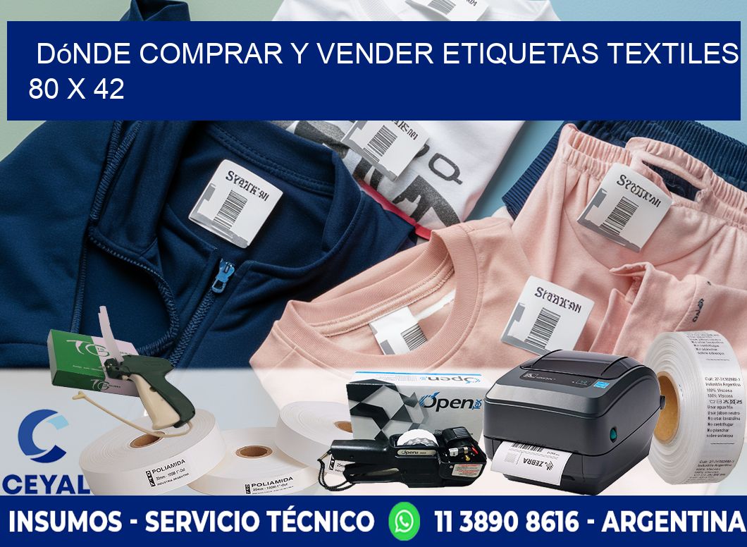Dónde Comprar y Vender Etiquetas Textiles 80 x 42