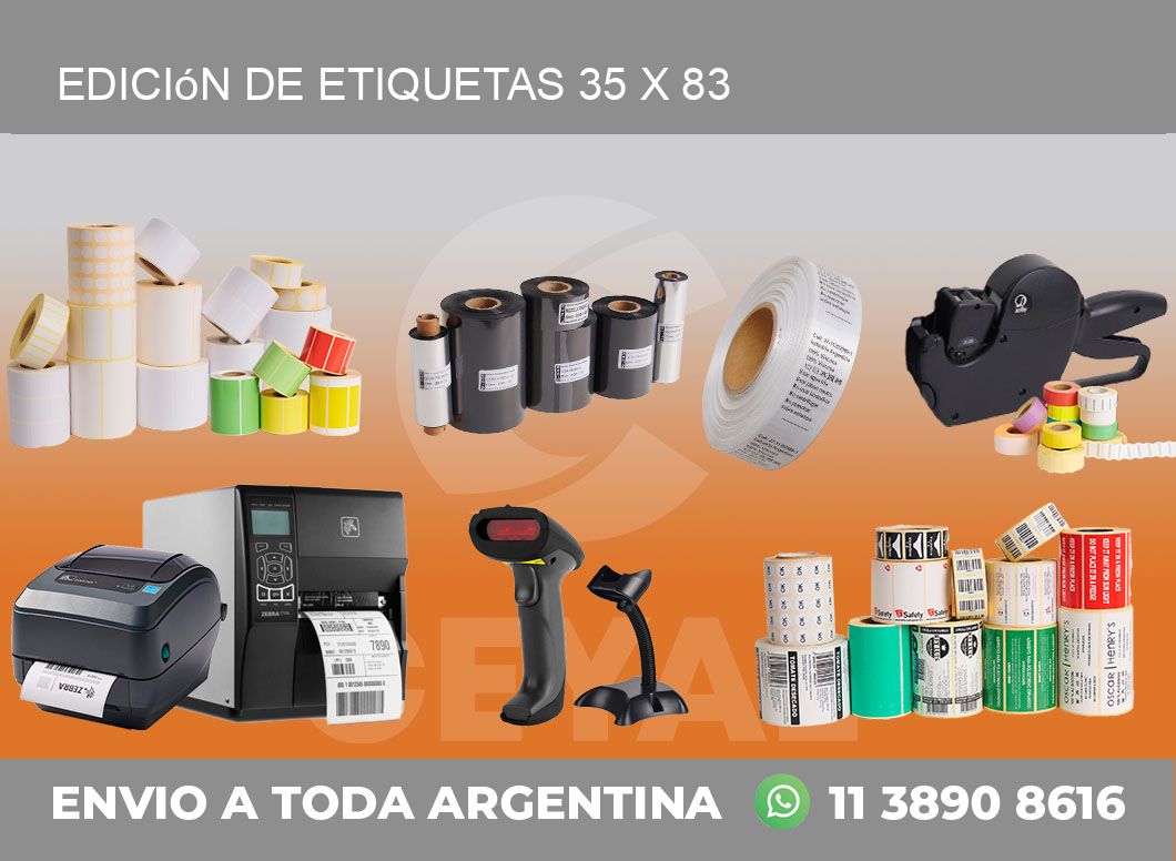 Edición de etiquetas 35 x 83