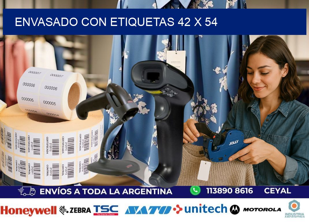Envasado con etiquetas 42 x 54