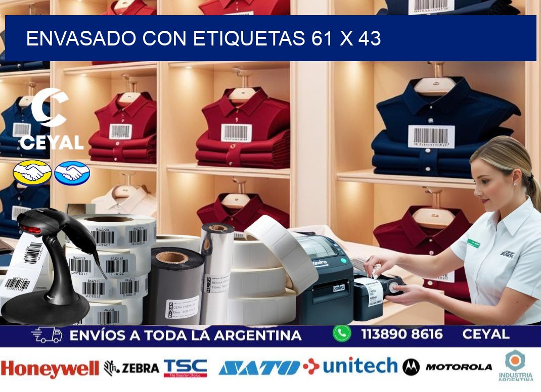 Envasado con etiquetas 61 x 43