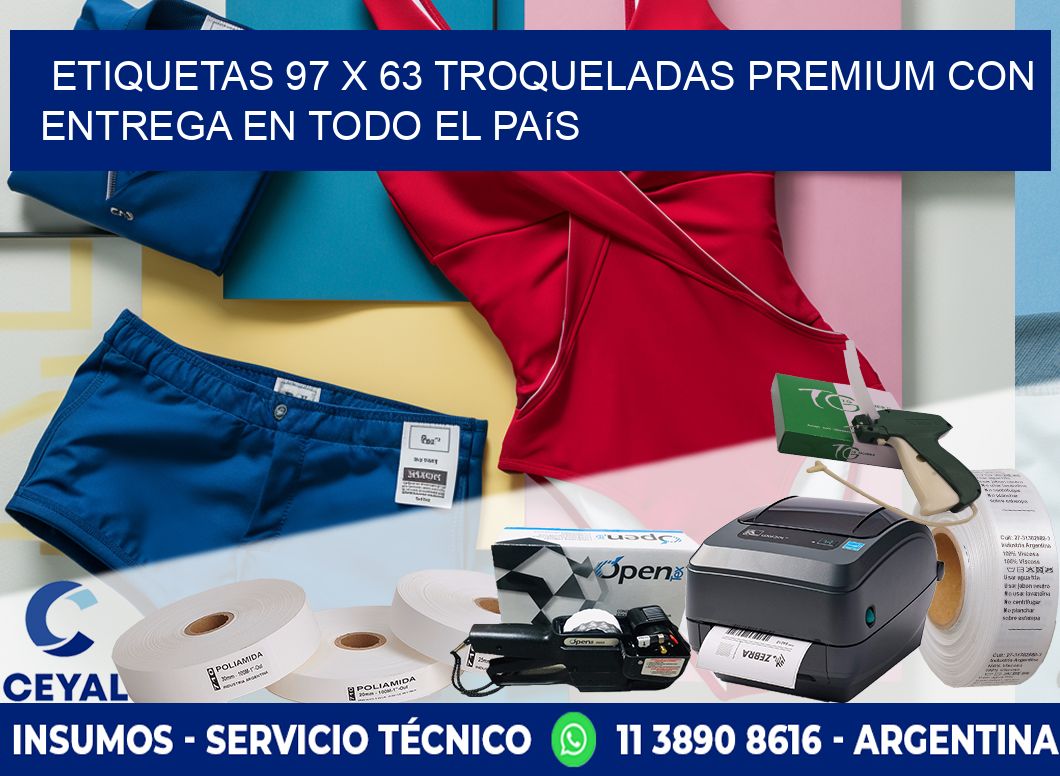 Etiquetas 97 x 63 troqueladas premium con entrega en todo el país