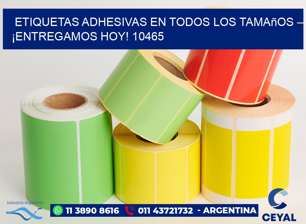 Etiquetas Adhesivas en Todos los Tamaños – ¡Entregamos Hoy! 10465