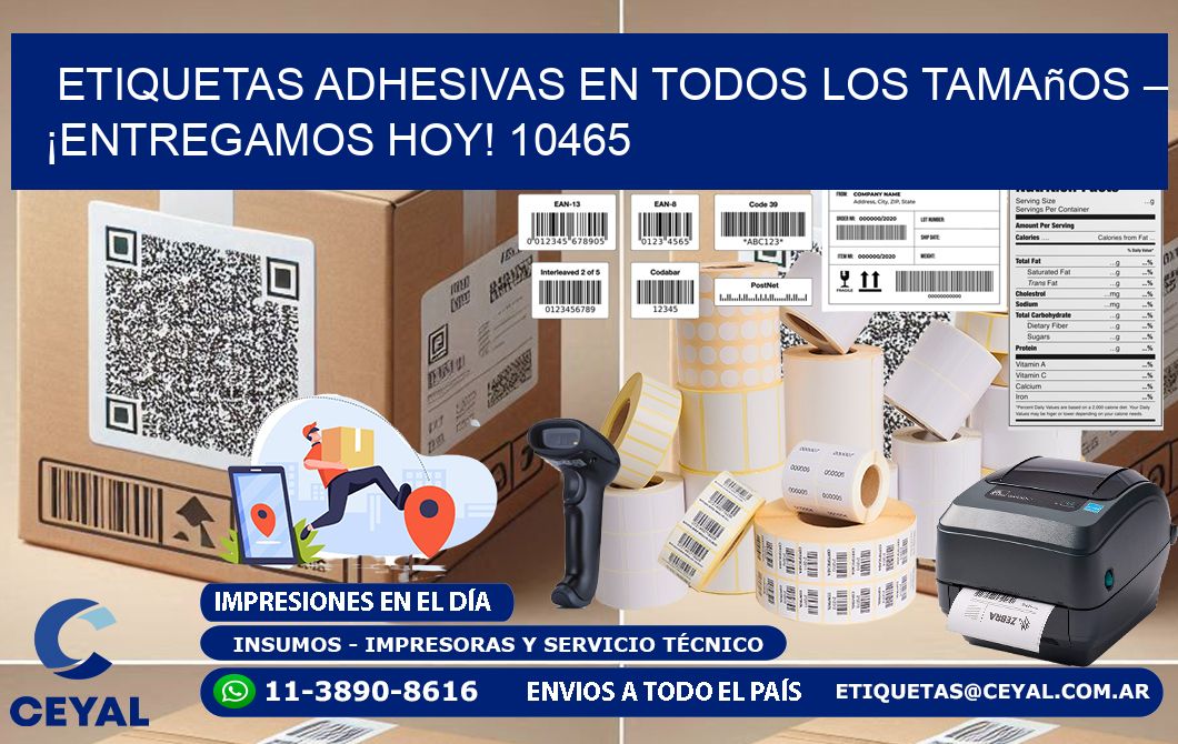 Etiquetas Adhesivas en Todos los Tamaños – ¡Entregamos Hoy! 10465