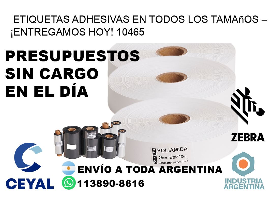 Etiquetas Adhesivas en Todos los Tamaños – ¡Entregamos Hoy! 10465
