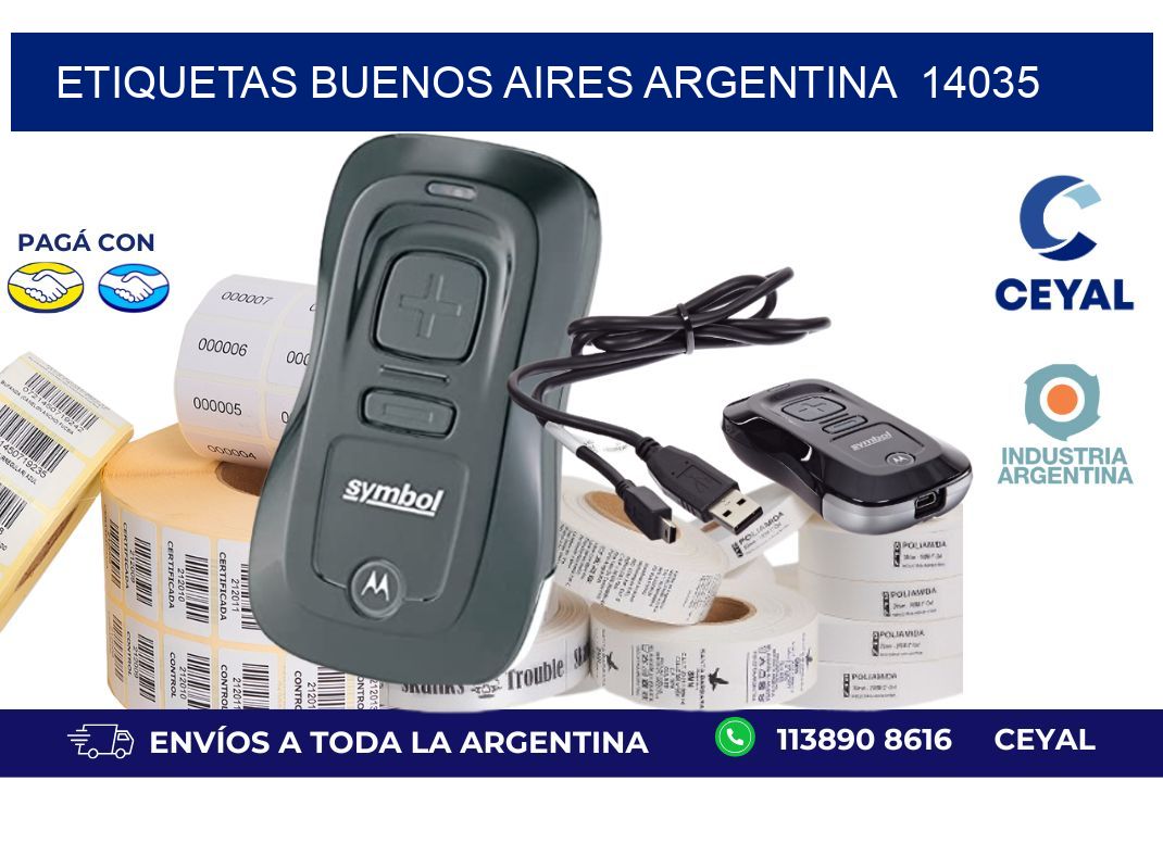 Etiquetas Buenos Aires Argentina  14035