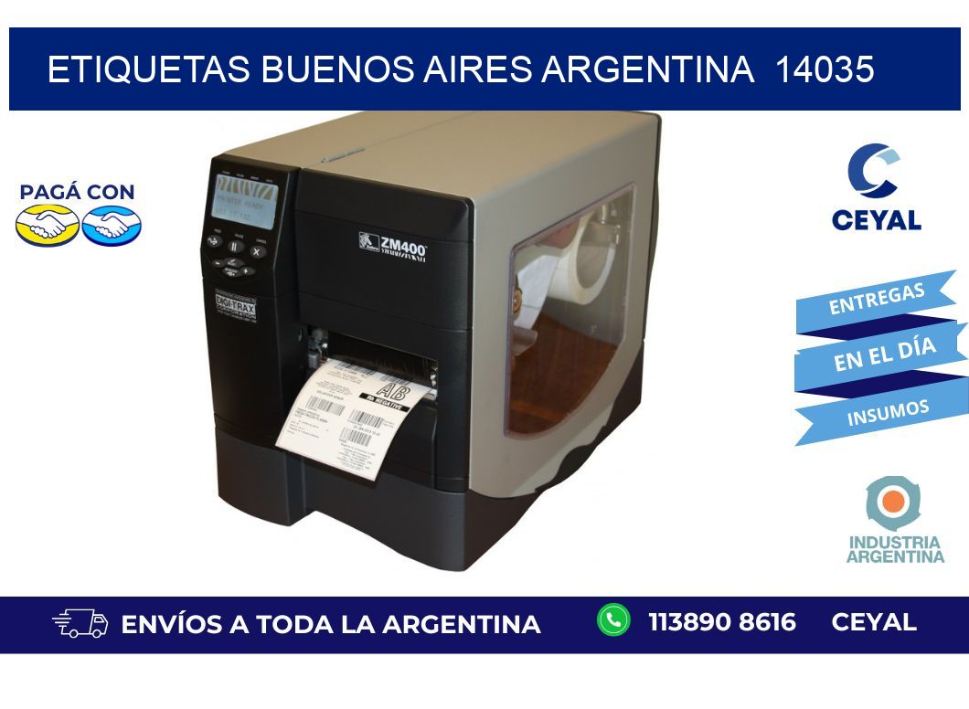 Etiquetas Buenos Aires Argentina  14035