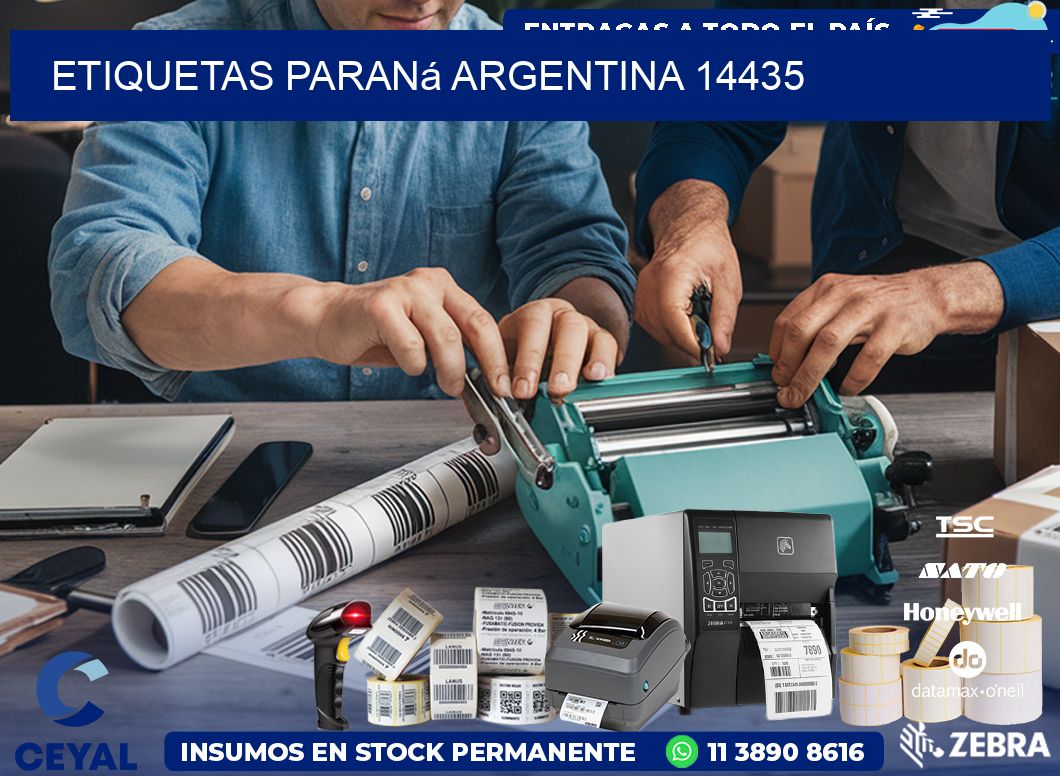 Etiquetas Paraná Argentina 14435
