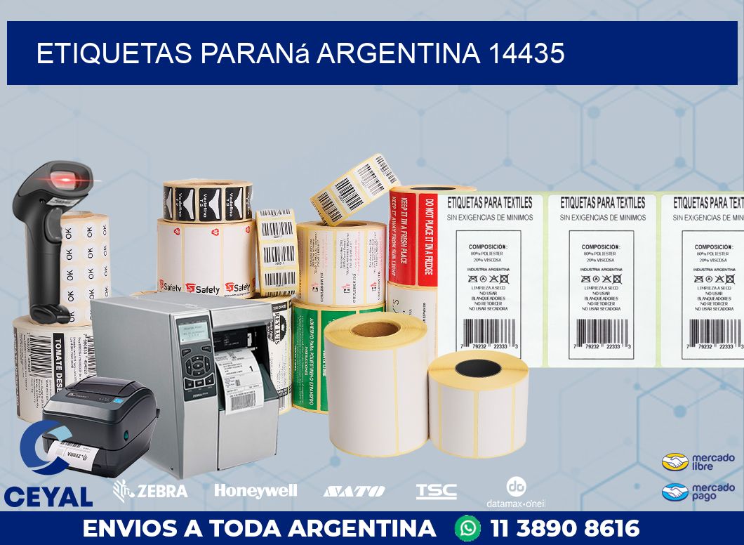 Etiquetas Paraná Argentina 14435
