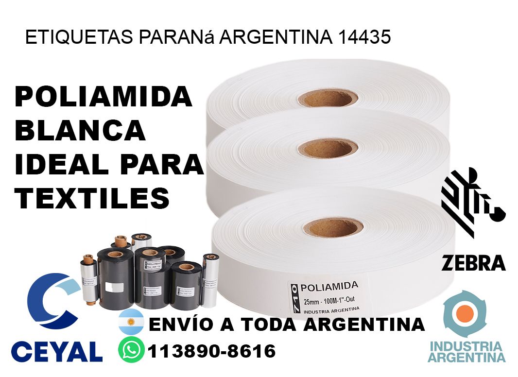 Etiquetas Paraná Argentina 14435
