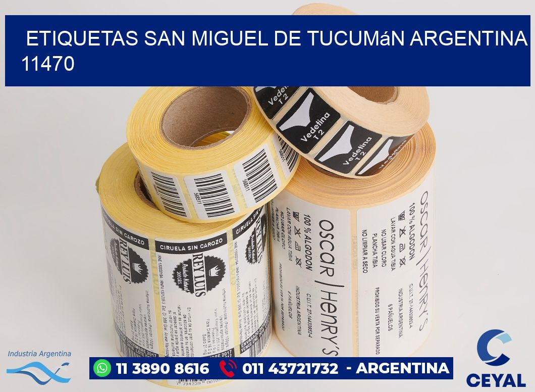 Etiquetas San Miguel de Tucumán Argentina 11470