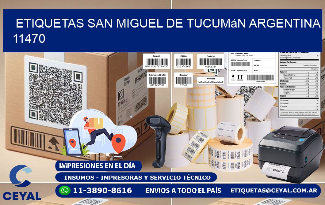 Etiquetas San Miguel de Tucumán Argentina 11470
