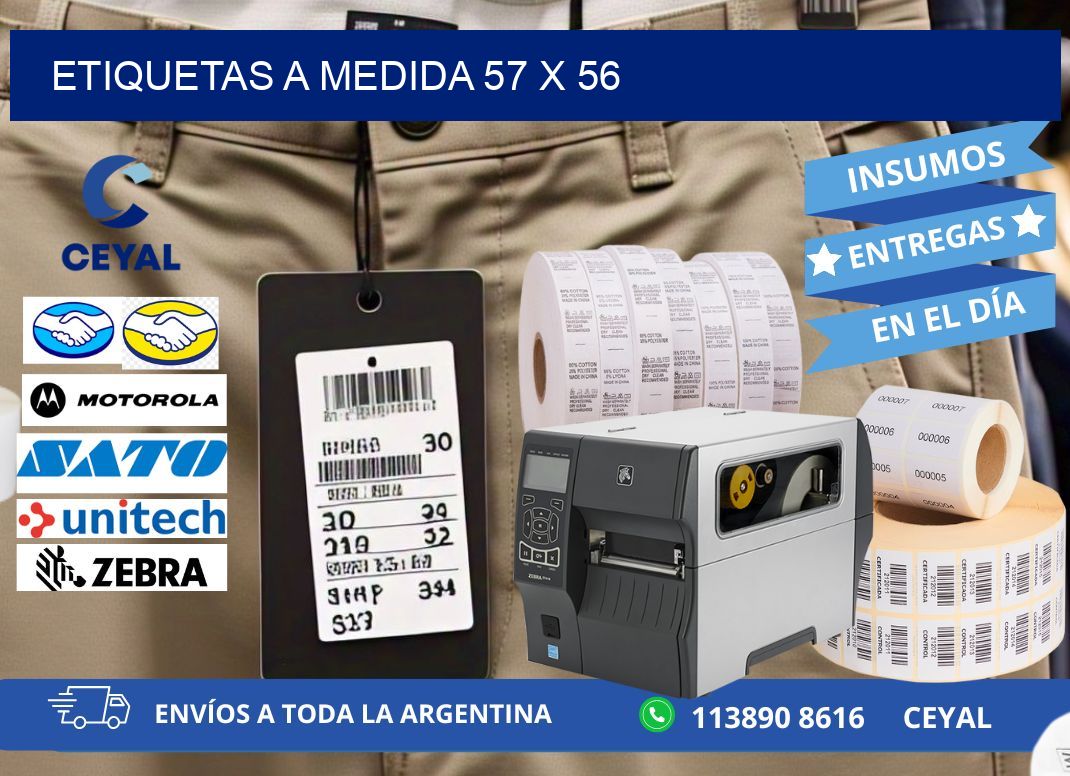 Etiquetas a medida 57 x 56