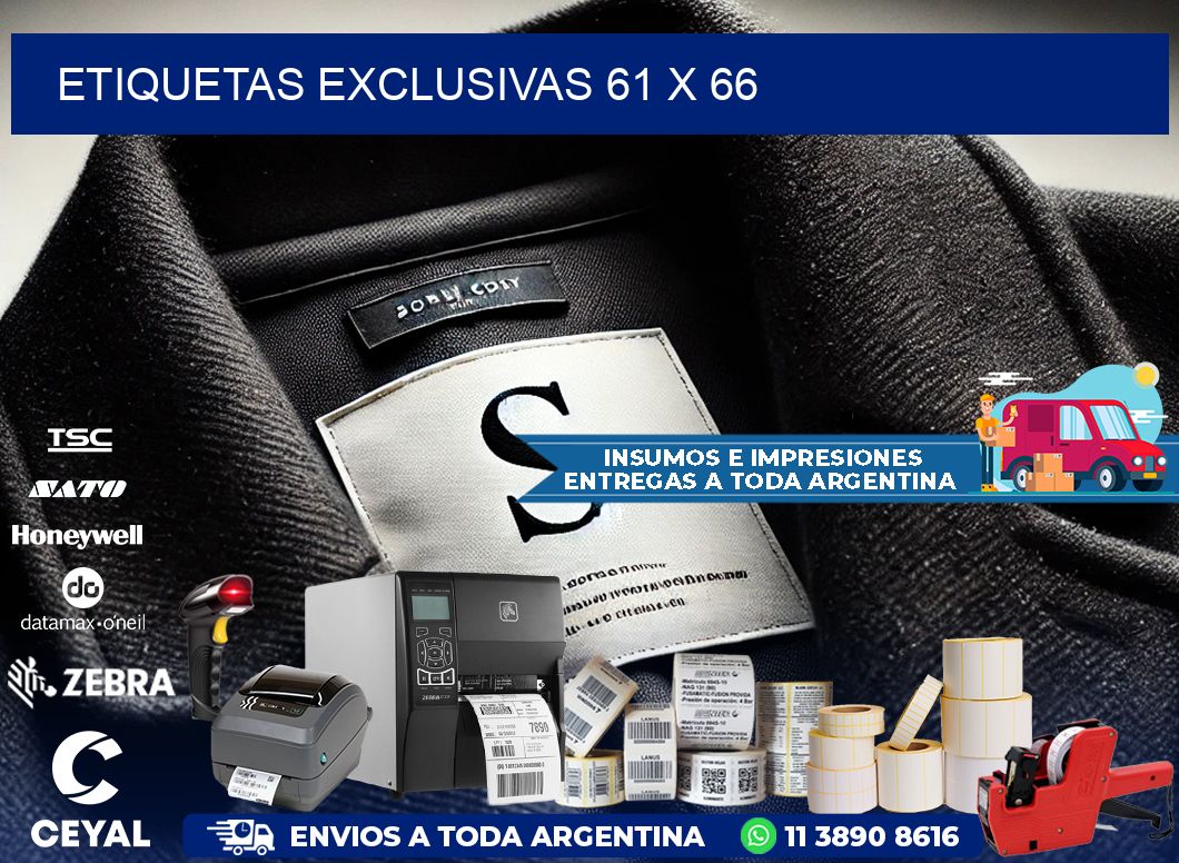 Etiquetas exclusivas 61 x 66