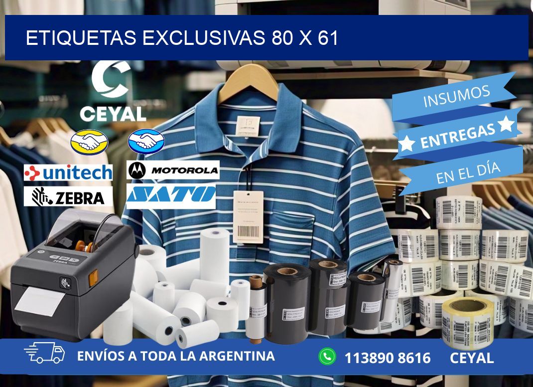 Etiquetas exclusivas 80 x 61