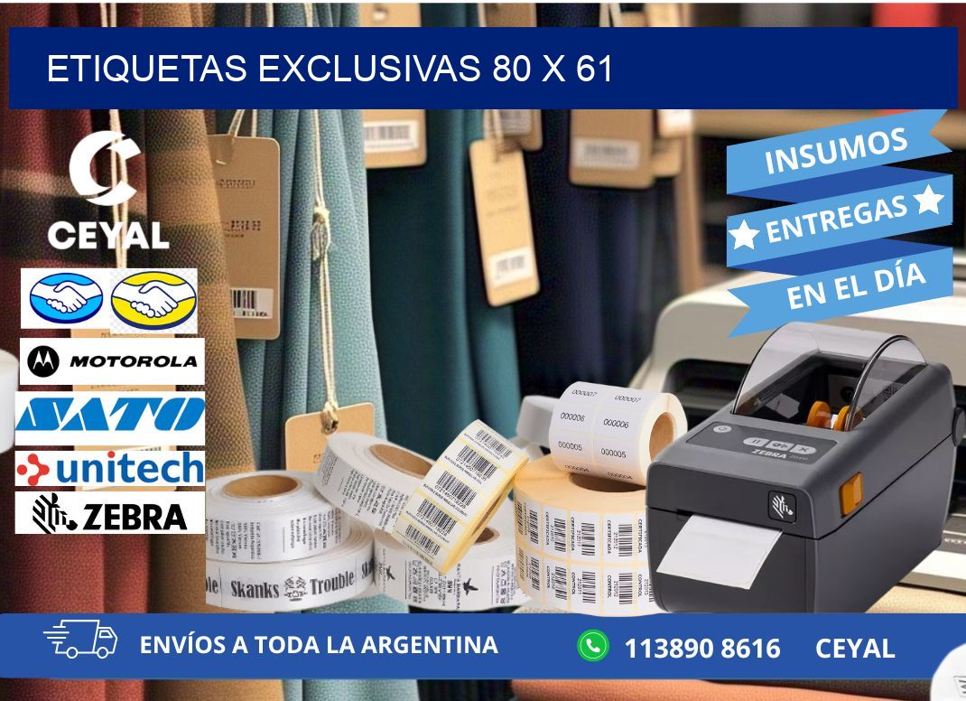 Etiquetas exclusivas 80 x 61