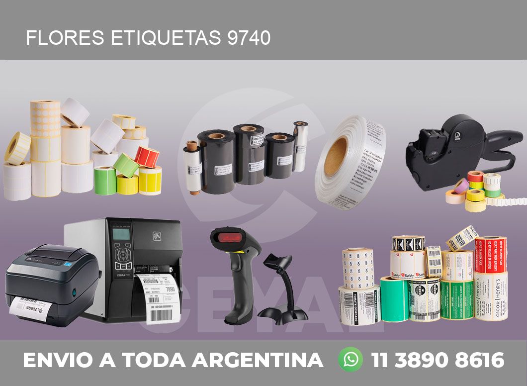 Flores etiquetas 9740