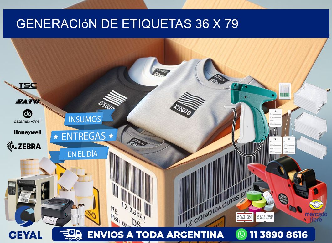 Generación de etiquetas 36 x 79