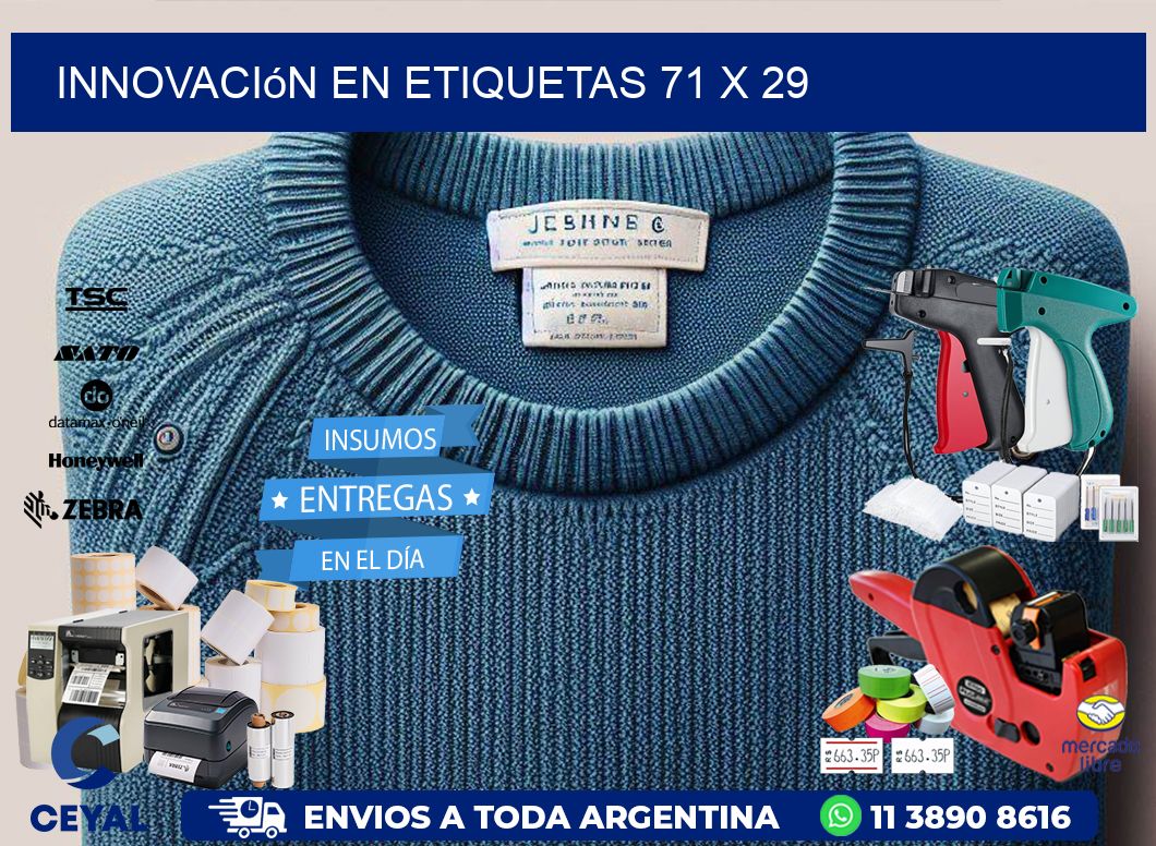 Innovación en etiquetas 71 x 29