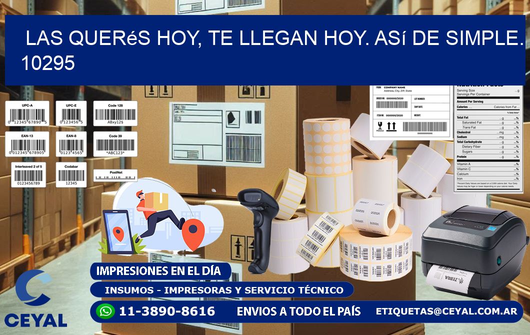 Las Querés Hoy, Te Llegan Hoy. Así de Simple. 10295
