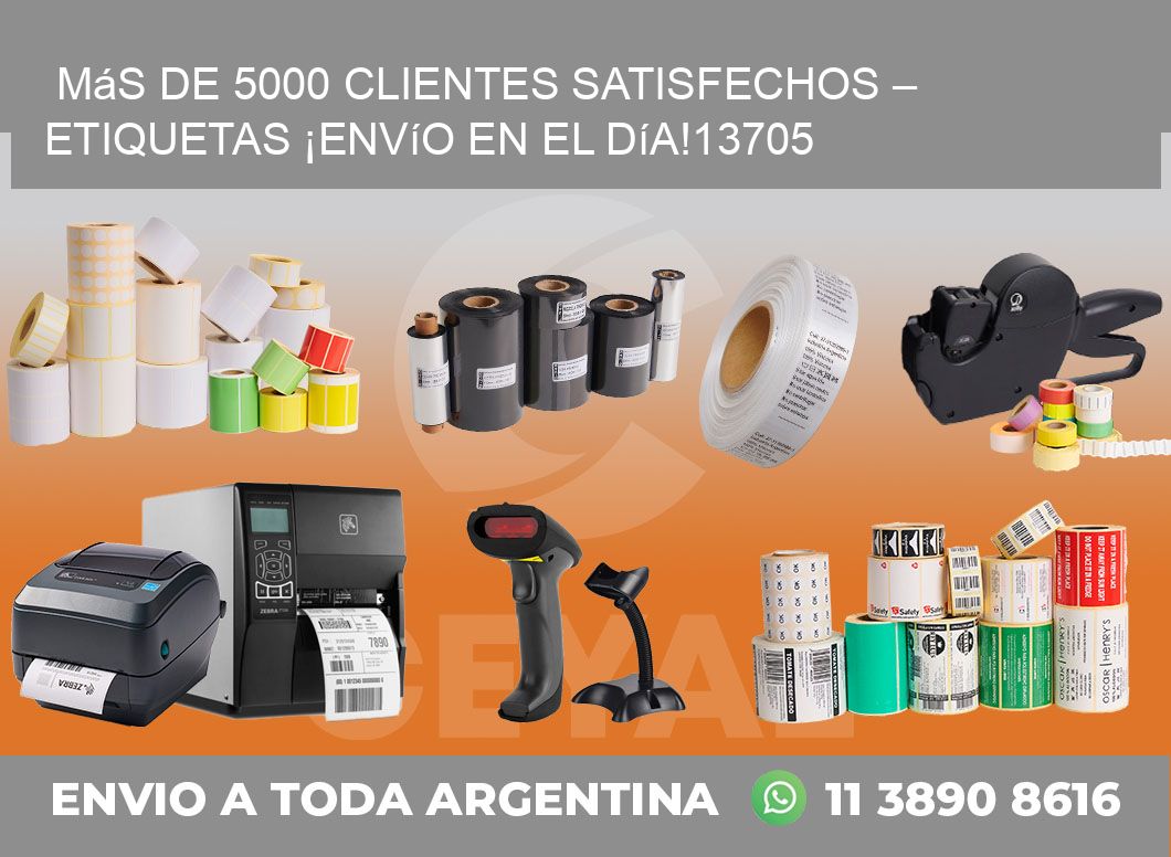 Más de 5000 Clientes Satisfechos – etiquetas ¡Envío en el Día!13705