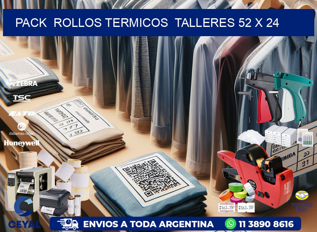 Pack  ROLLOS TERMICOS  TALLERES 52 x 24