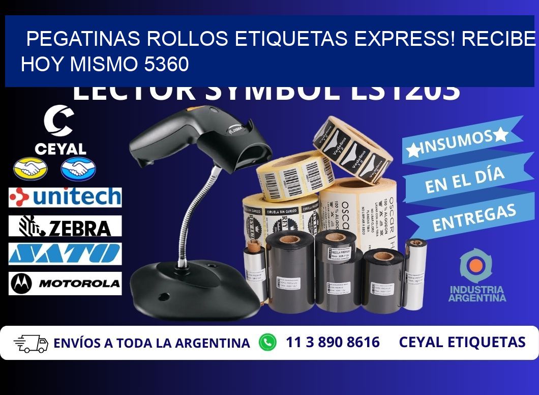 Pegatinas rollos etiquetas Express! Recibe Hoy Mismo 5360