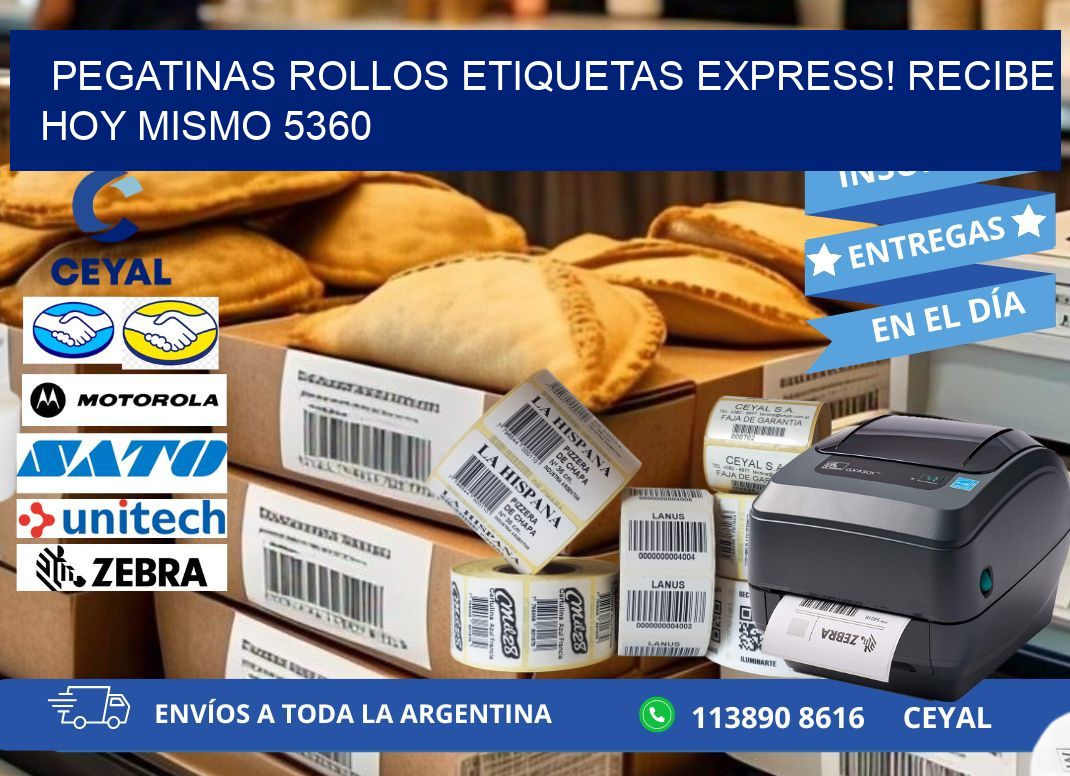 Pegatinas rollos etiquetas Express! Recibe Hoy Mismo 5360