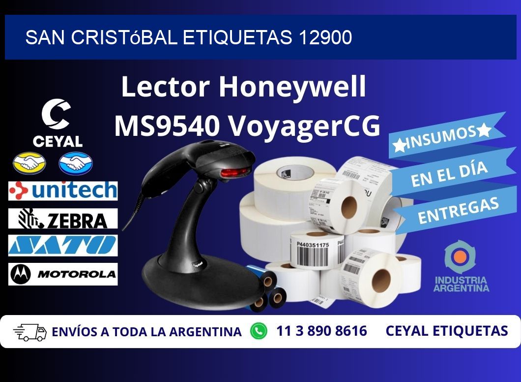 San Cristóbal etiquetas 12900