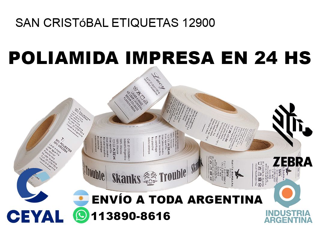 San Cristóbal etiquetas 12900