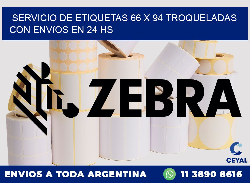 Servicio de etiquetas 66 x 94 troqueladas con envíos en 24 hs