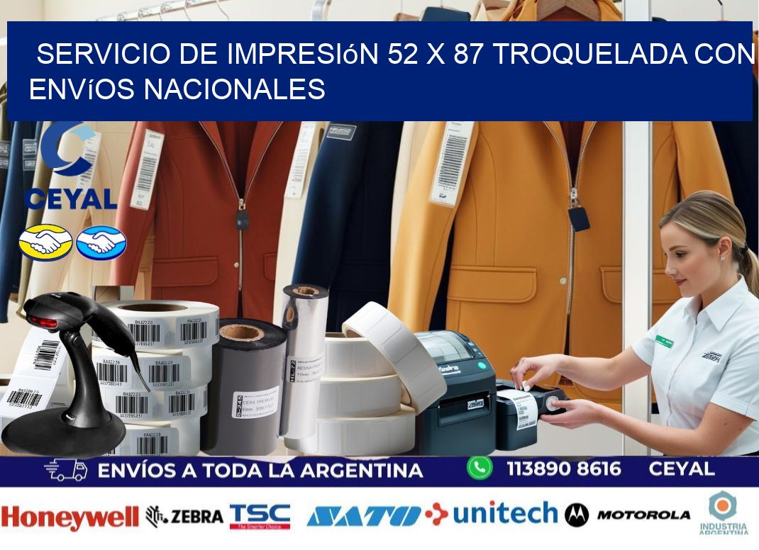Servicio de impresión 52 x 87 troquelada con envíos nacionales