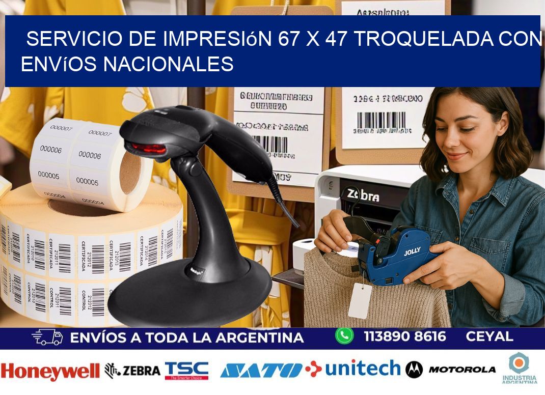 Servicio de impresión 67 x 47 troquelada con envíos nacionales