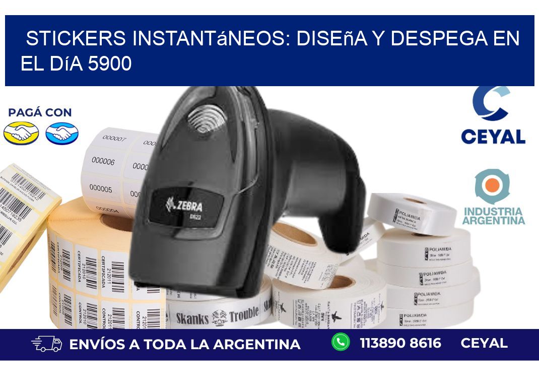 Stickers Instantáneos: Diseña y Despega en el Día 5900