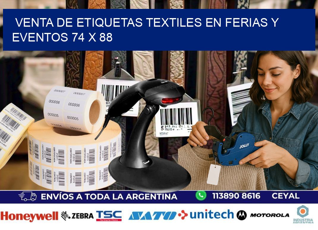 Venta de Etiquetas Textiles en Ferias y Eventos 74 x 88