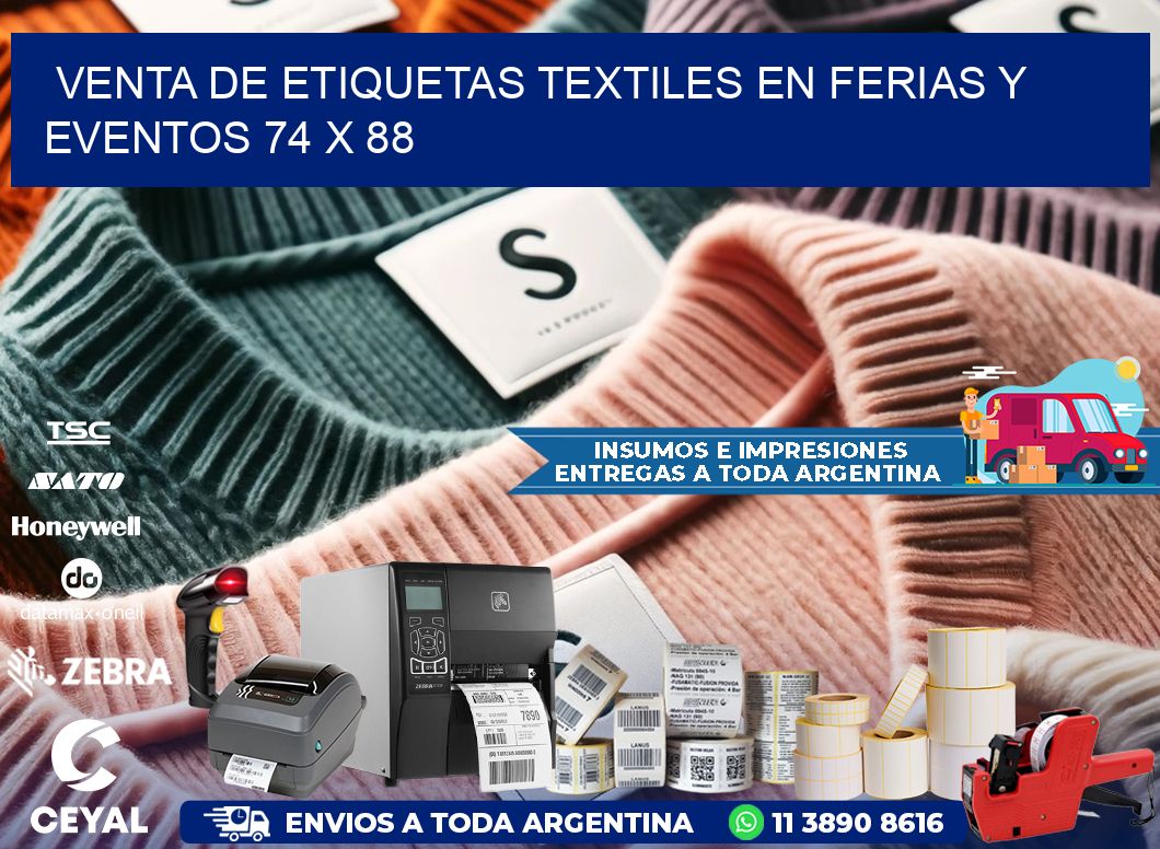 Venta de Etiquetas Textiles en Ferias y Eventos 74 x 88