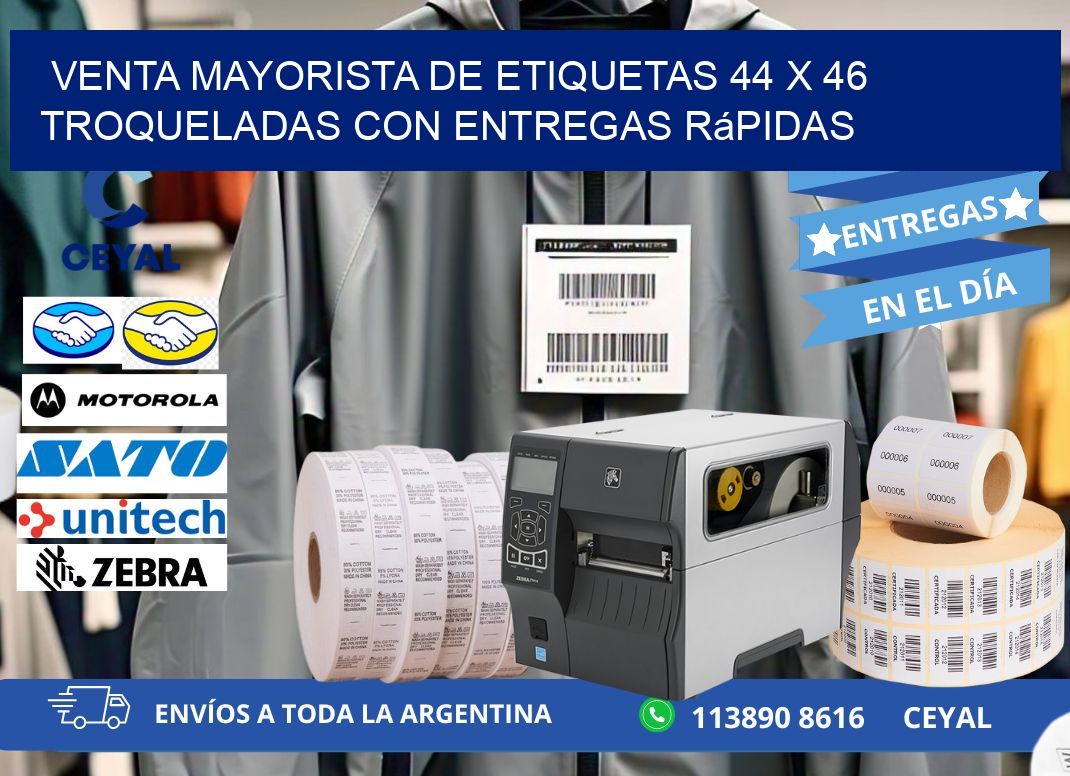 Venta mayorista de etiquetas 44 x 46 troqueladas con entregas rápidas