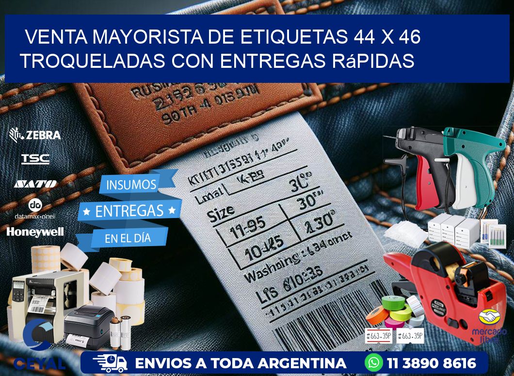 Venta mayorista de etiquetas 44 x 46 troqueladas con entregas rápidas
