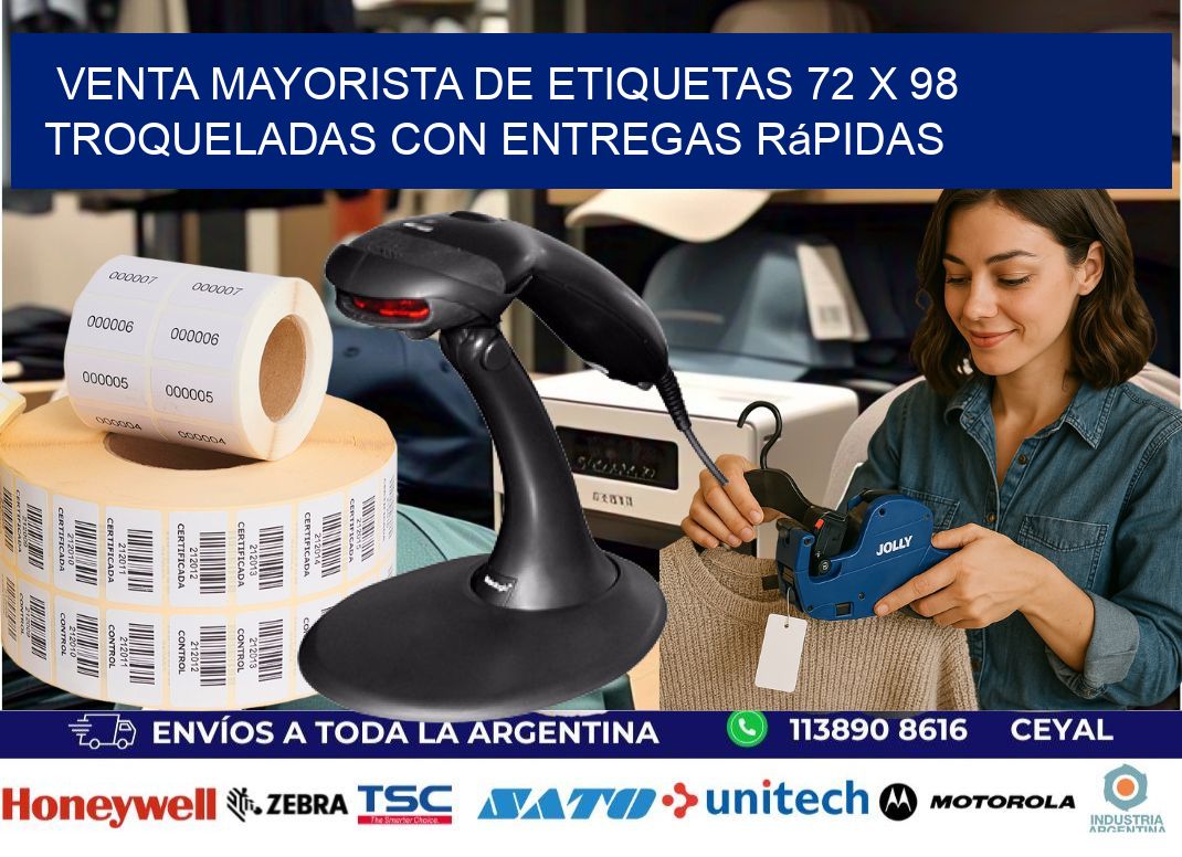 Venta mayorista de etiquetas 72 x 98 troqueladas con entregas rápidas