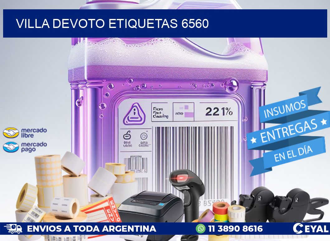 Villa Devoto etiquetas 6560