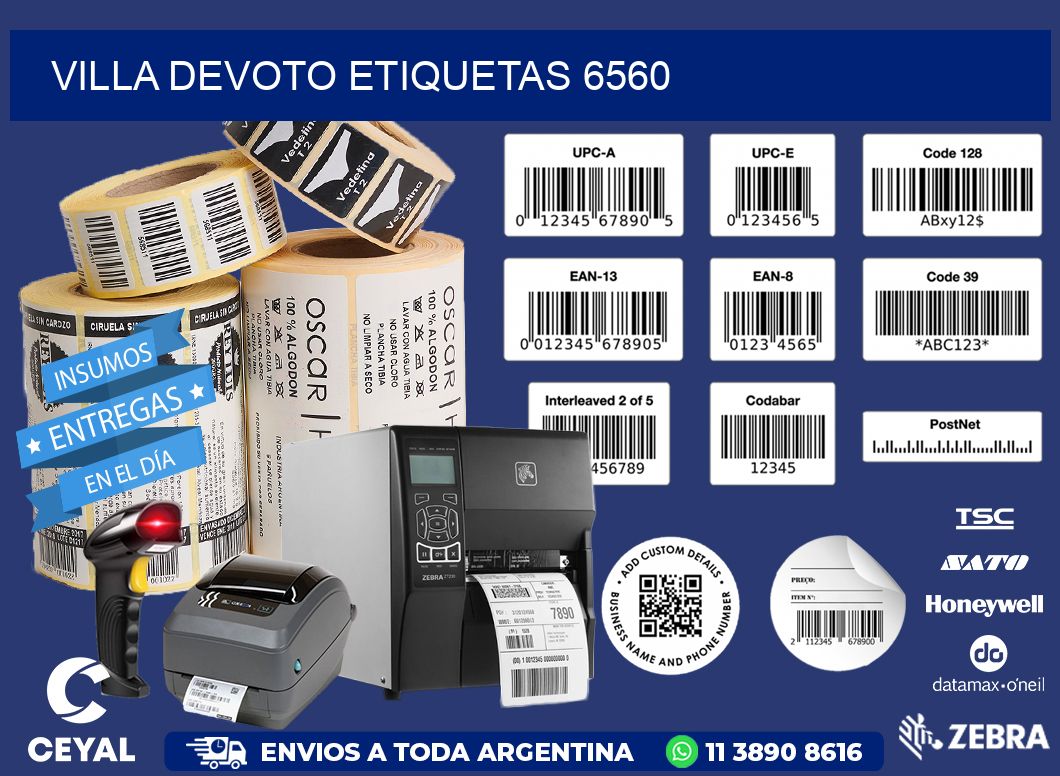 Villa Devoto etiquetas 6560