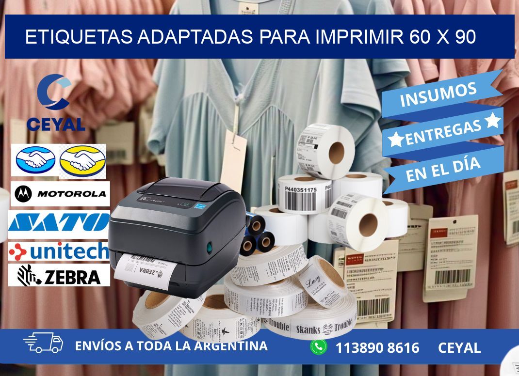 etiquetas adaptadas para imprimir 60 x 90