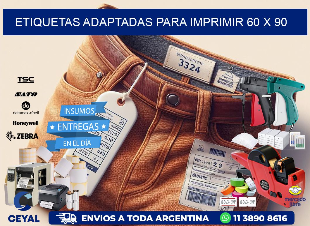 etiquetas adaptadas para imprimir 60 x 90